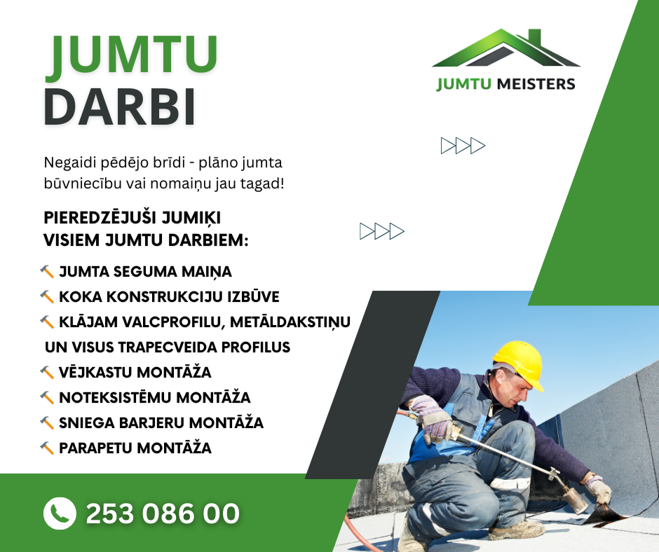 Jumta Meisters reklāmas vizuālis